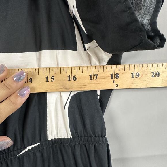 Maeve Dress Womens Large The Somerset Maxi Black White Belted Boho Chic Casual - Picture 15 of 16